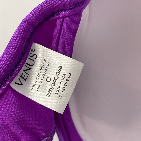 NEW Venus Purple Halter Light Push-up Bikini Top Size 36B/34C/32D - Picture 2 of 3